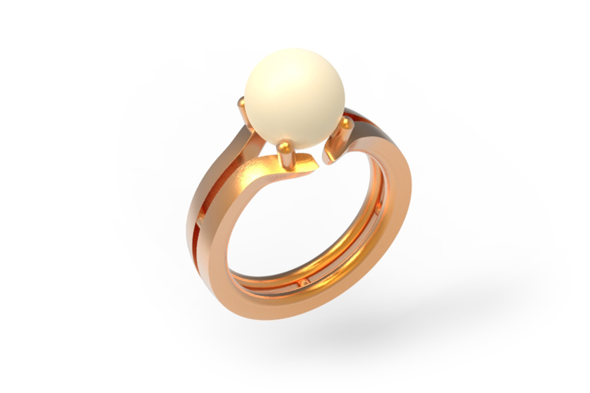         Juwelen design Ring met parel    